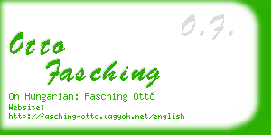 otto fasching business card