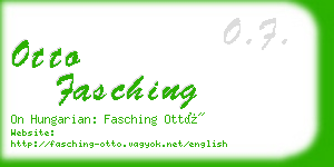 otto fasching business card